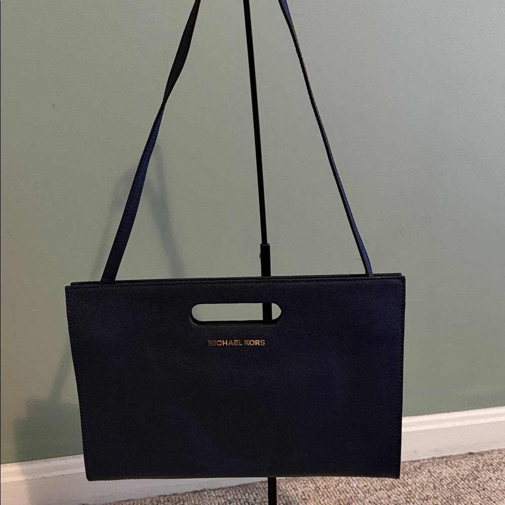 Michael Kors Midnight XL Tilda Navy Clutch